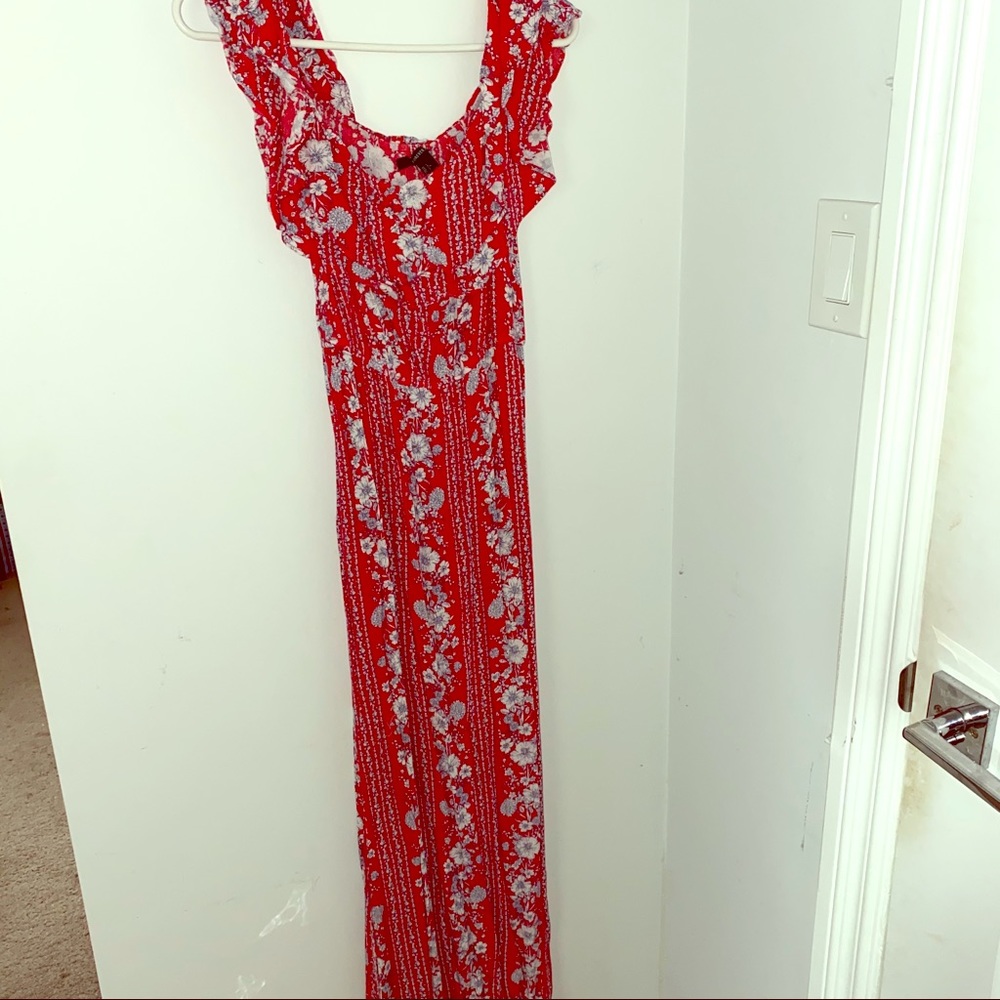 Off the shoulder flowy maxi